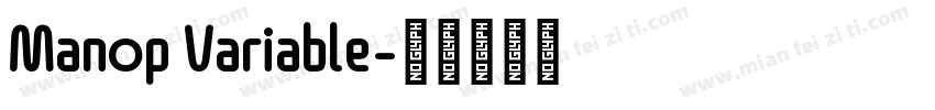 Manop Variable字体转换